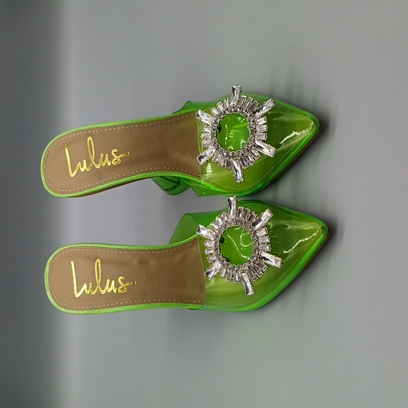 LULU'S MIDNIGHT LIME MULES - Picture 4 of 11